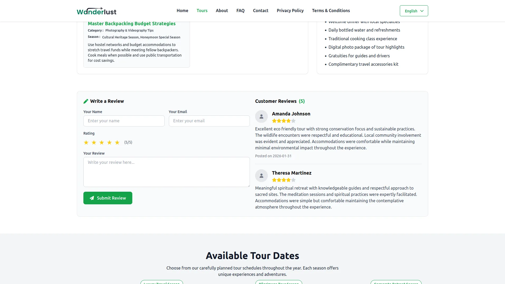 tour and travel management