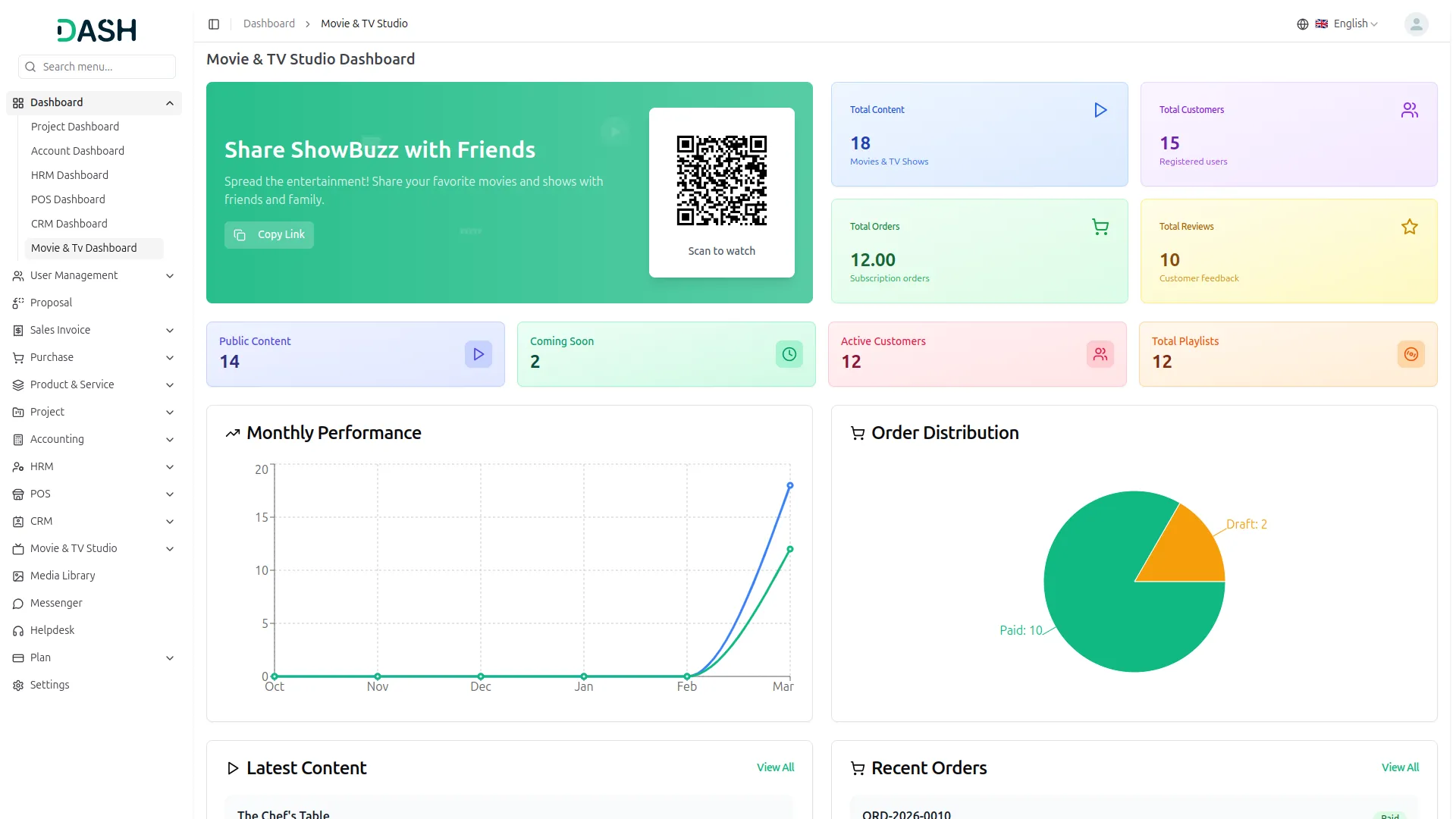 movie & tv studio management