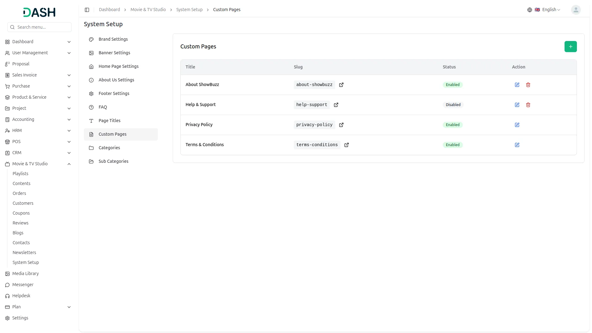 movie & tv studio management