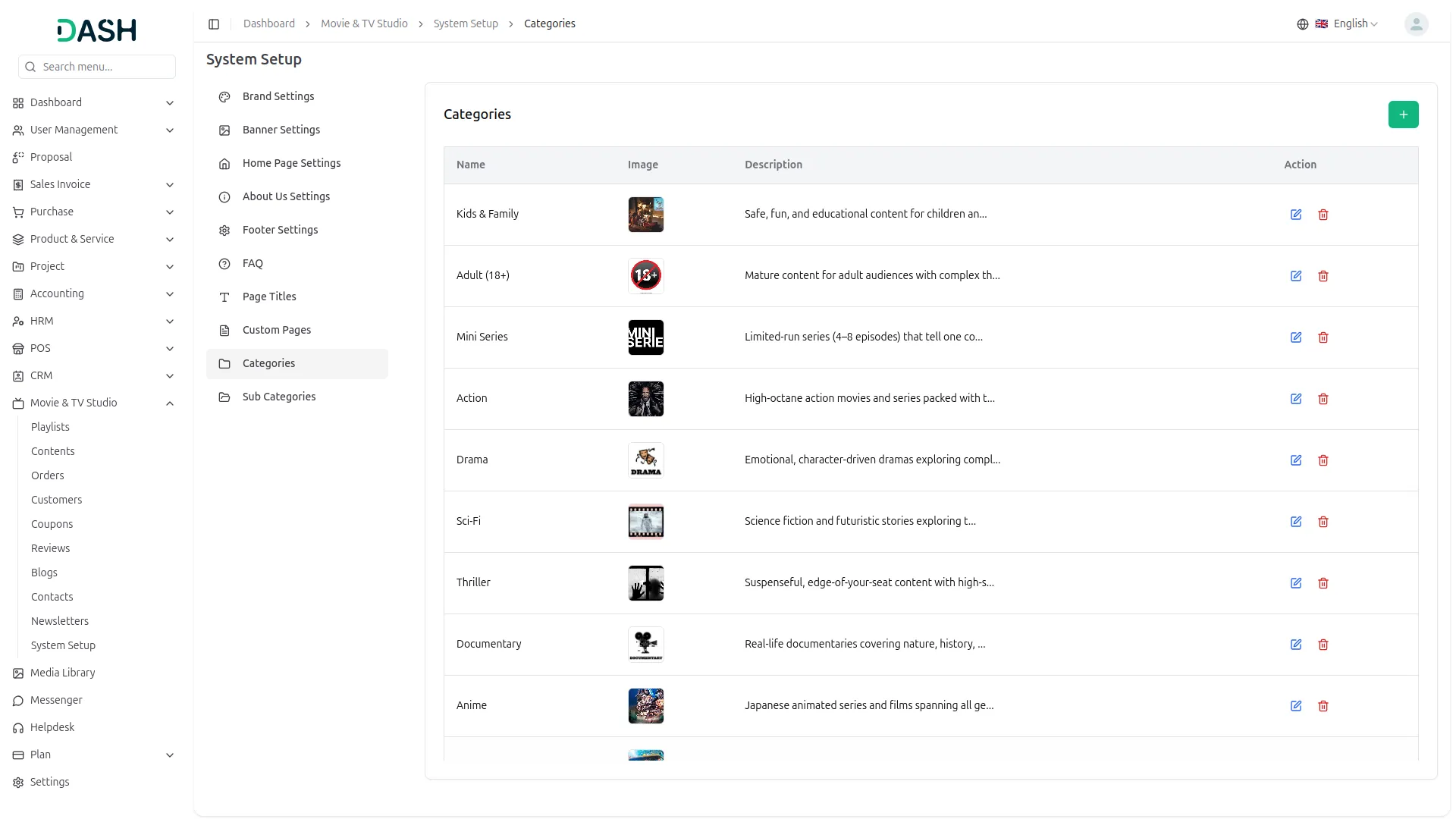 movie & tv studio management