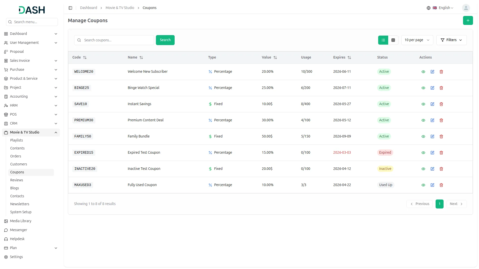 movie & tv studio management