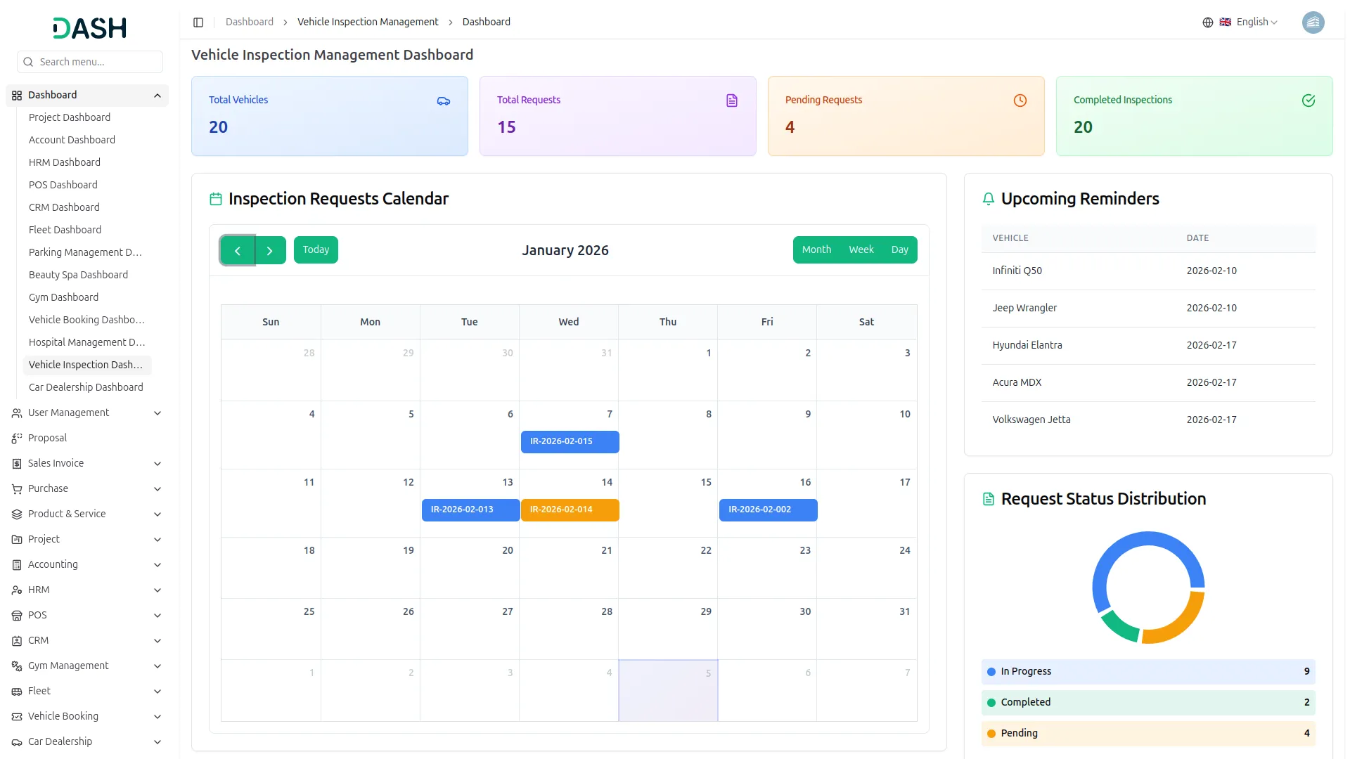 vehicle inspection management