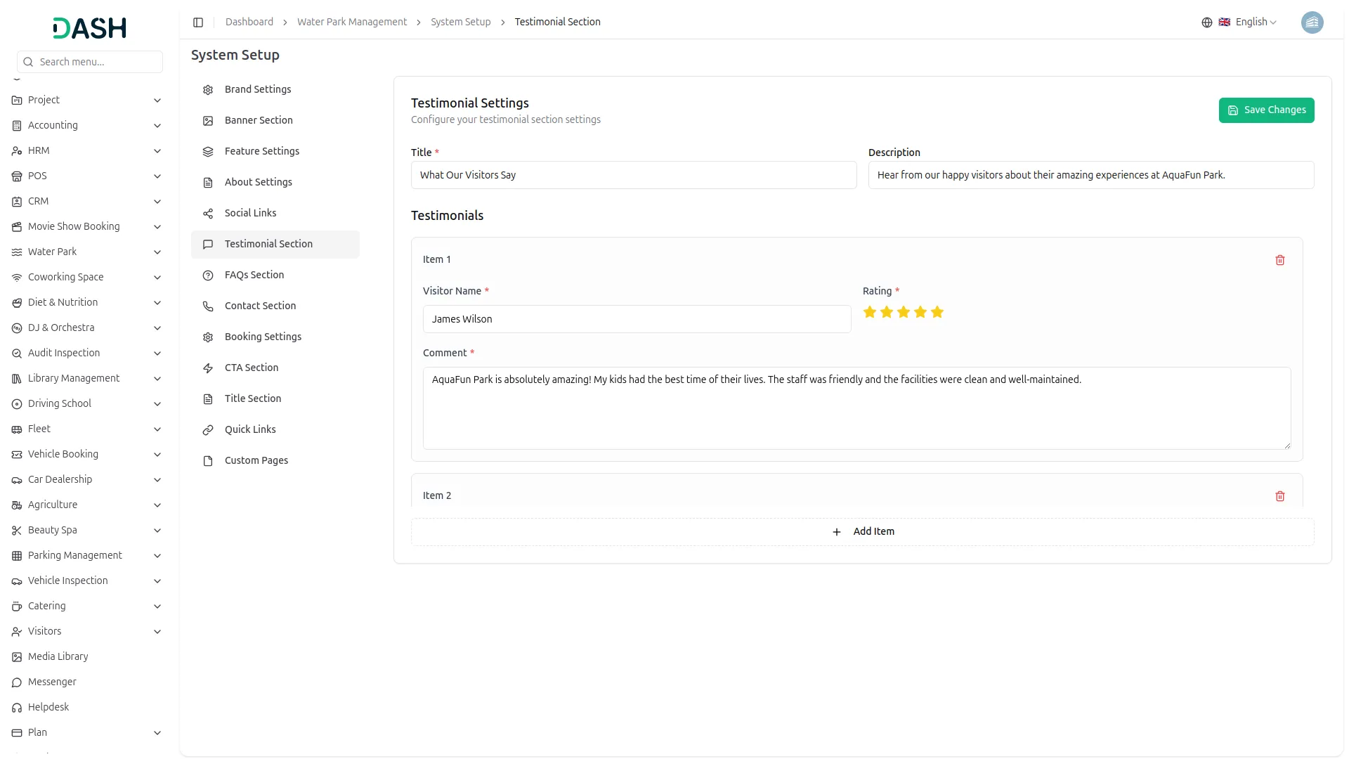 water park management