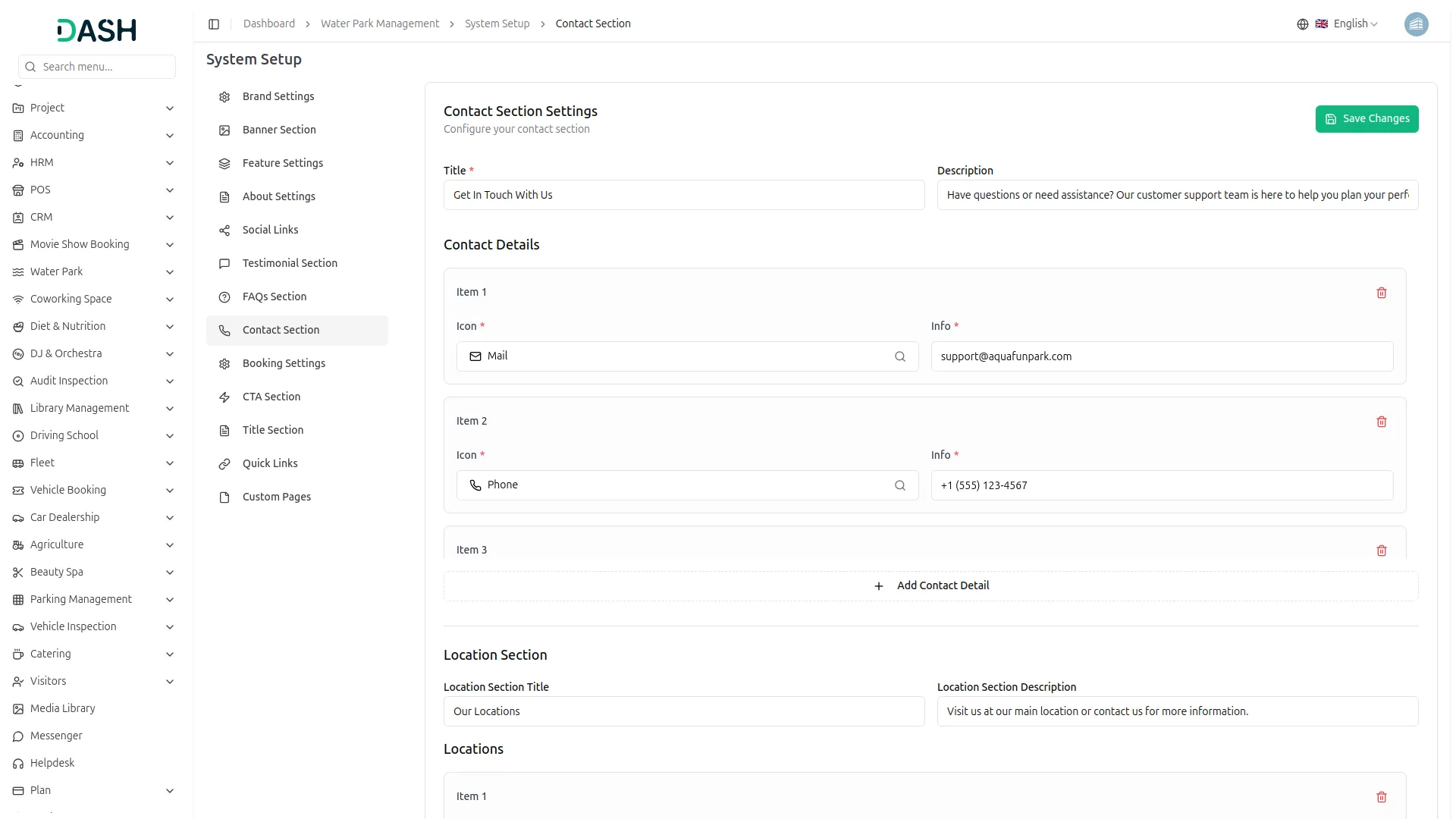 water park management