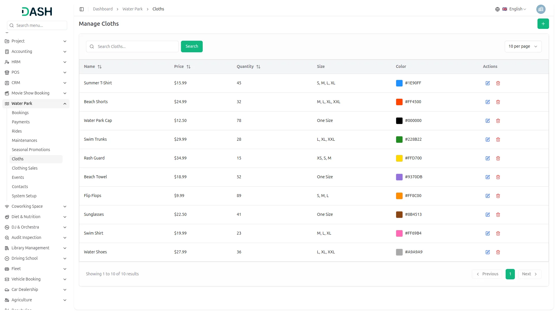 water park management