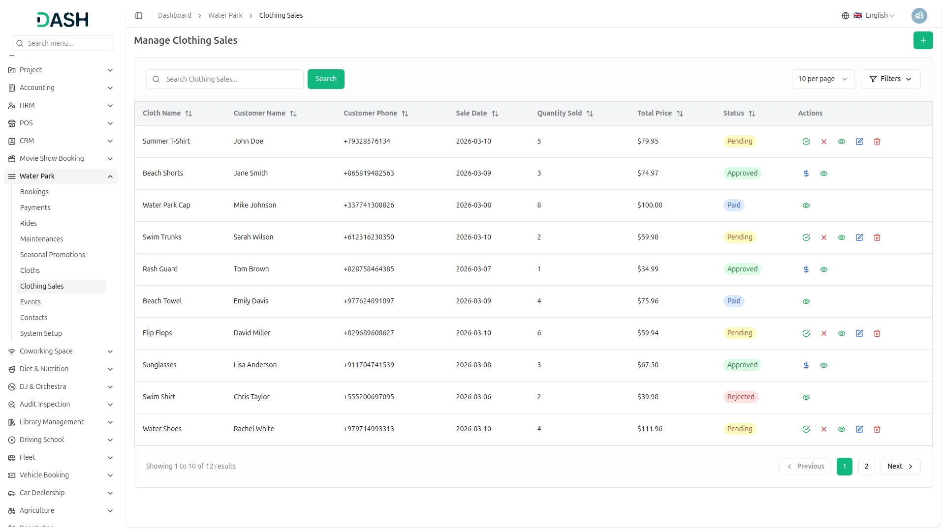 water park management