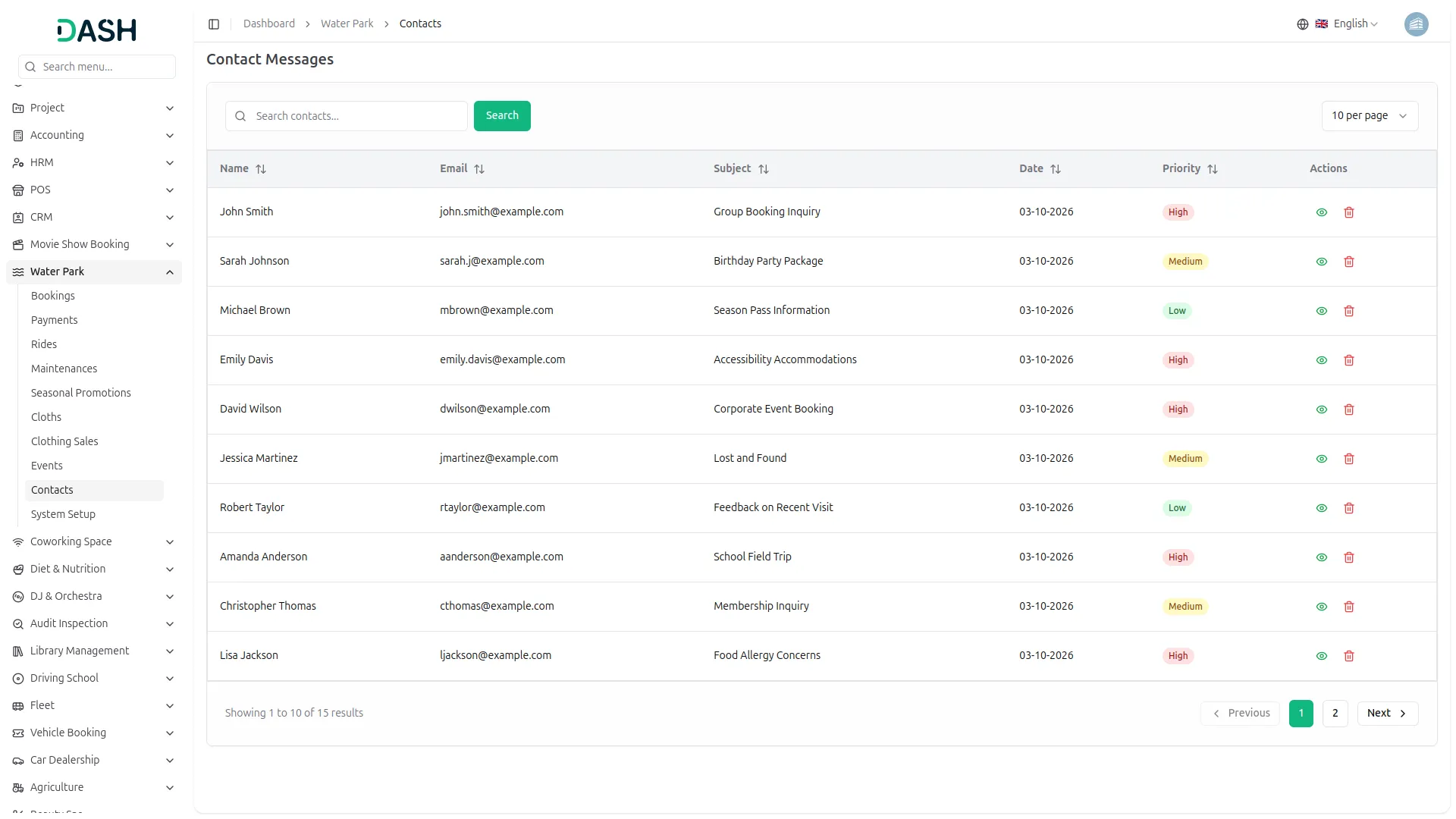 water park management