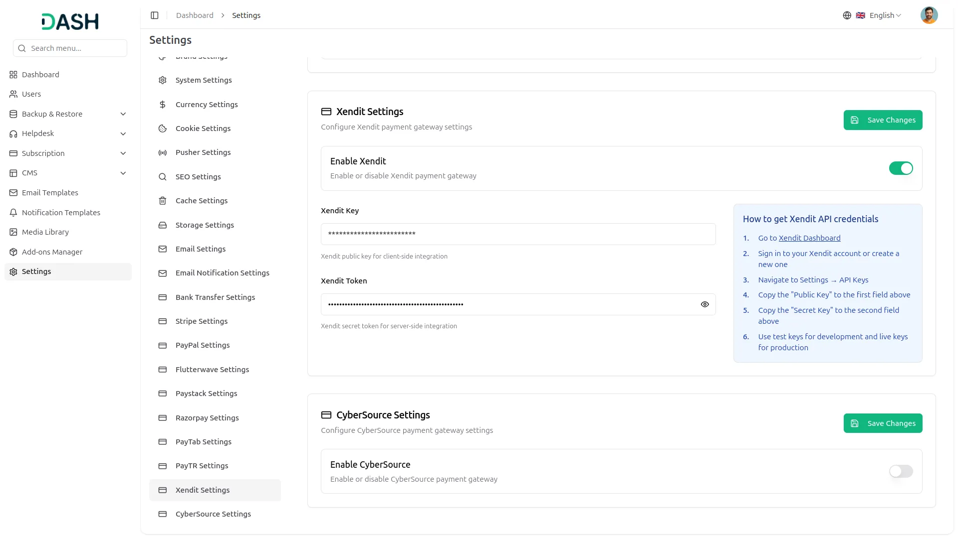 xendit payment gateways