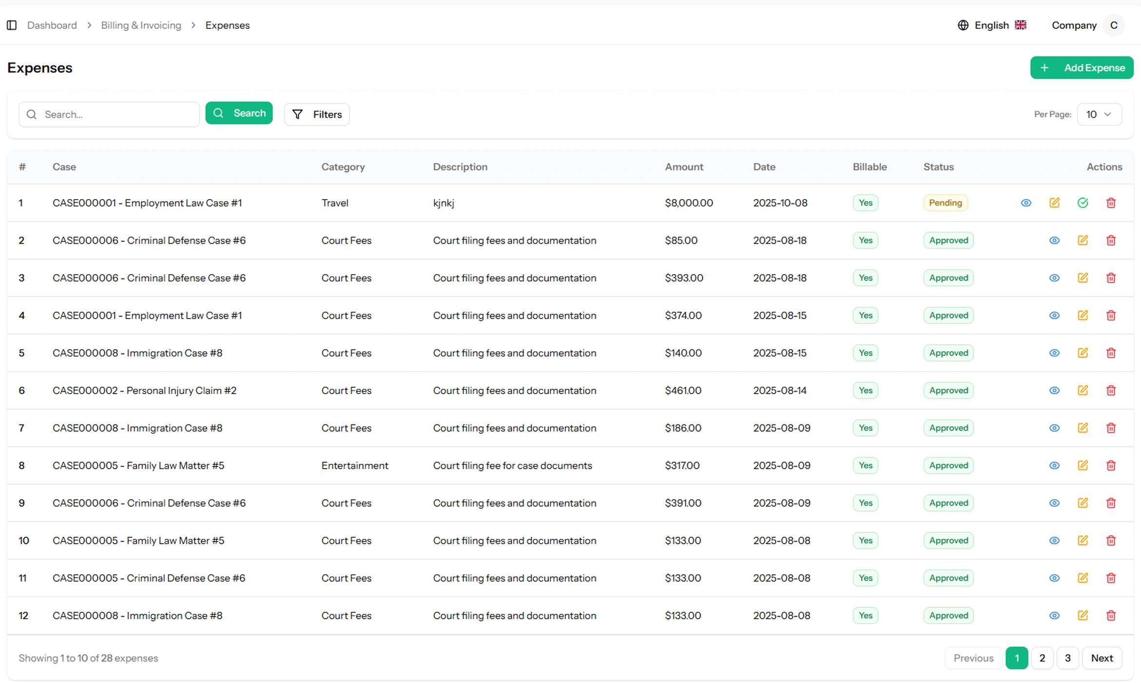 Advocate Expense Management