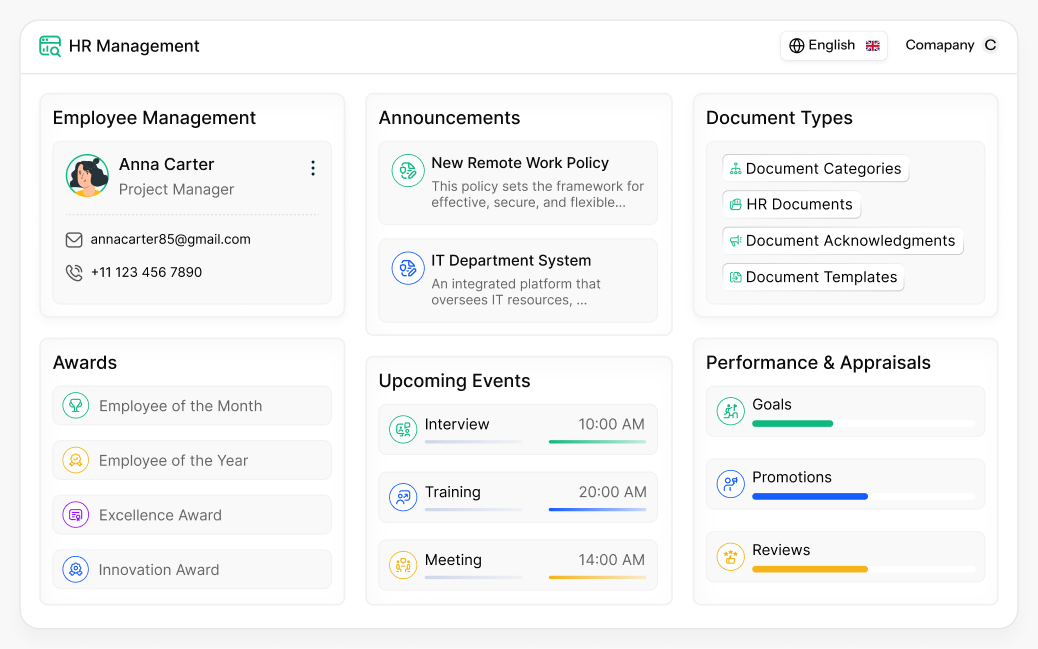 hr management dashboard