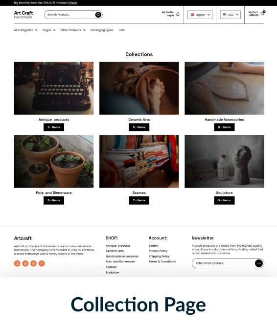 Artcraft Handmade Shopify Theme