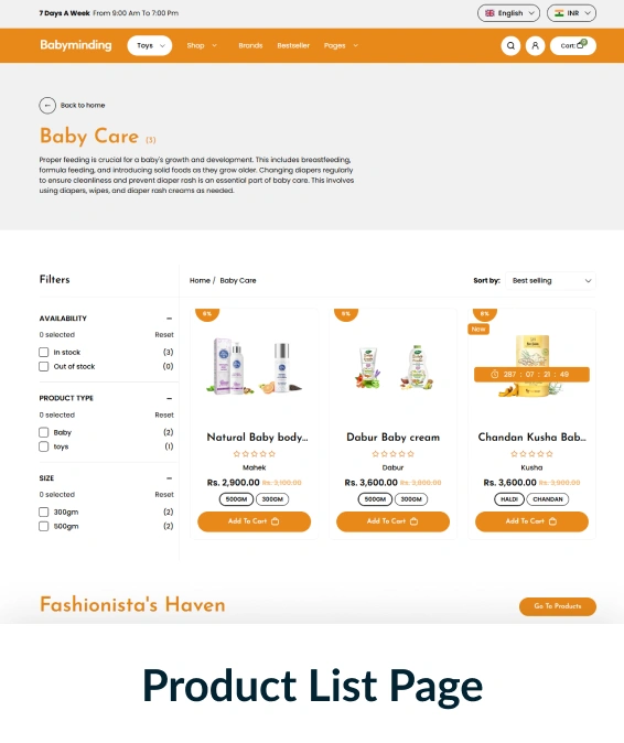 Babyminding Shopify Theme