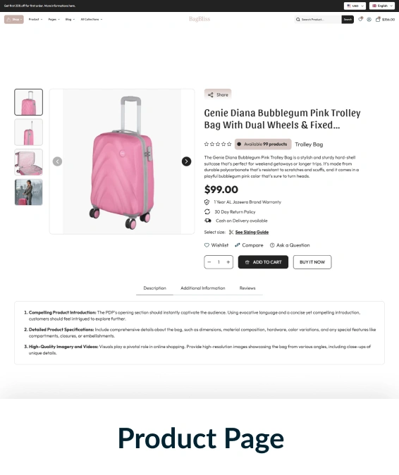 Bagbliss Shopify Theme