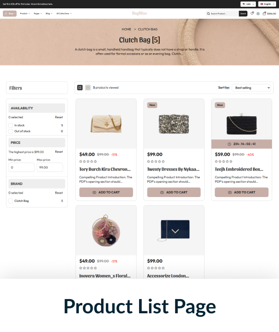 Bagbliss Shopify Theme