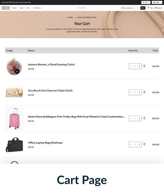 Bagbliss Shopify Theme