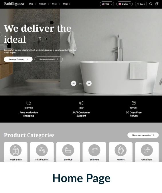Bath eleganza Shopify Theme
