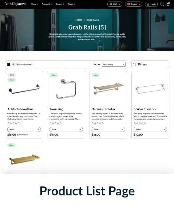 Bath eleganza Shopify Theme