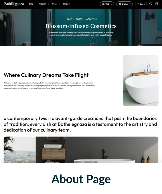 Bath eleganza Shopify Theme