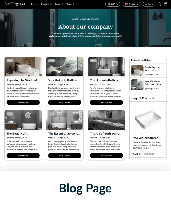 Bath eleganza Shopify Theme