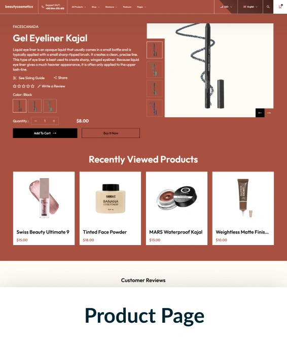 Beauty Cosmetics Shopify Theme