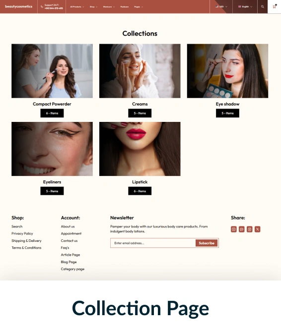 Beauty Cosmetics Shopify Theme