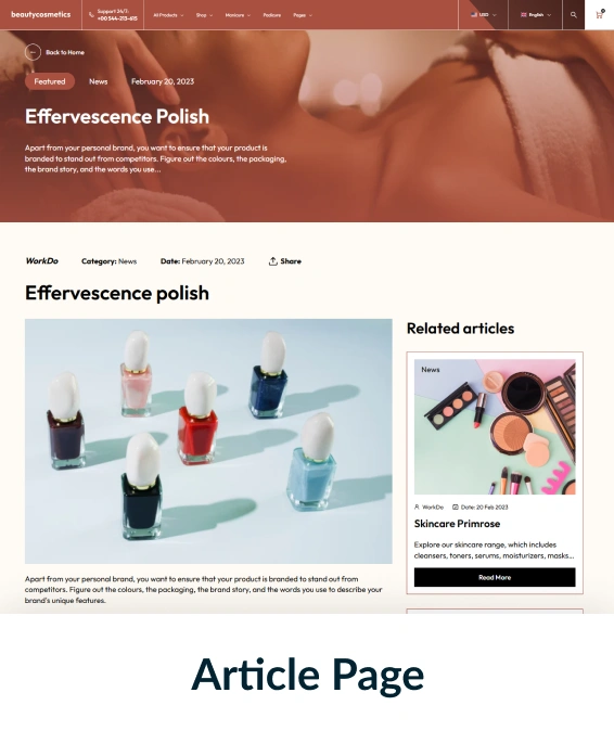 Beauty Cosmetics Shopify Theme