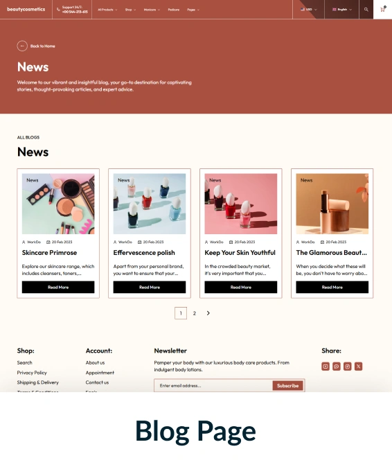 Beauty Cosmetics Shopify Theme
