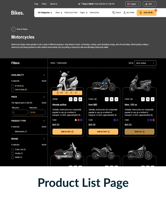 Bikes Shopify Theme
