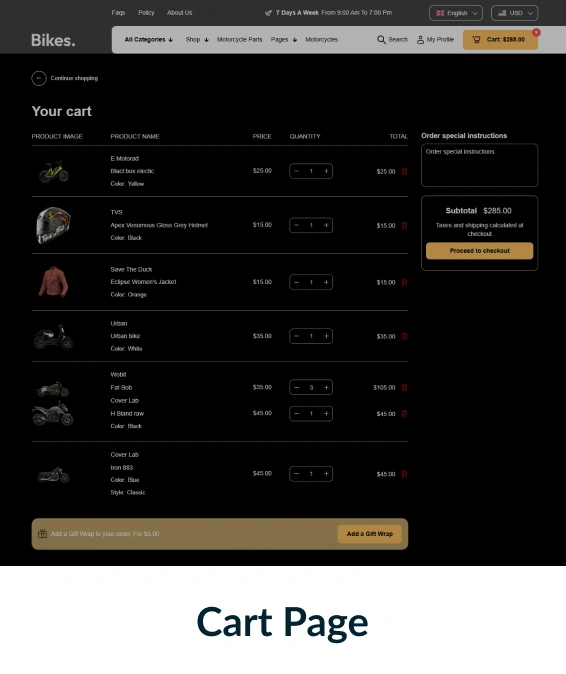 Bikes Shopify Theme