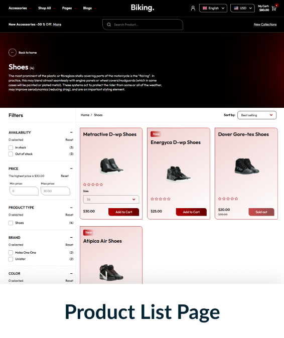 Biking Shopify Theme