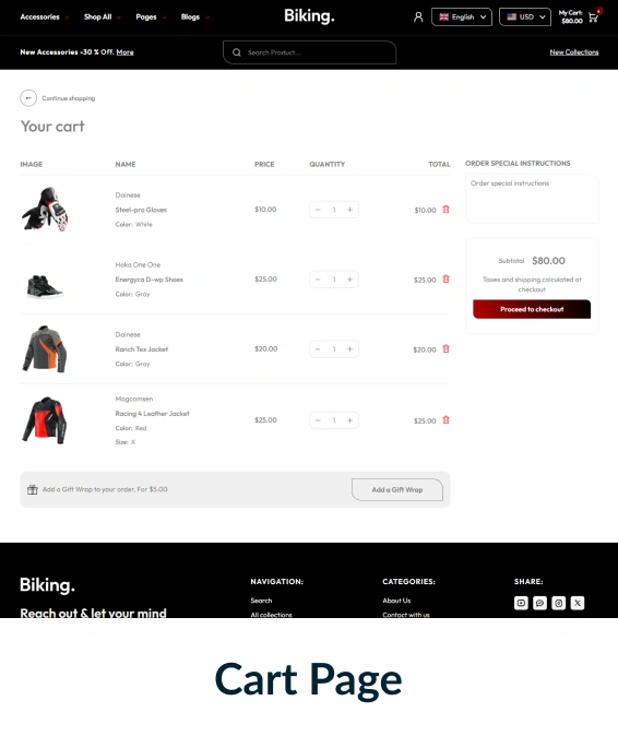Biking Shopify Theme