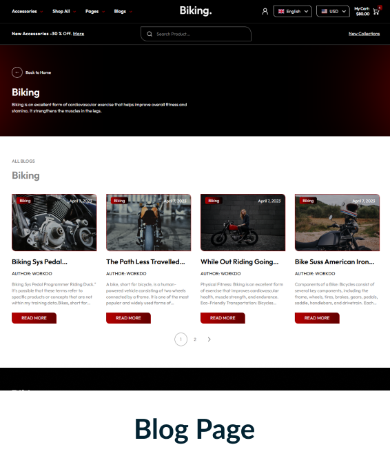 Biking Shopify Theme