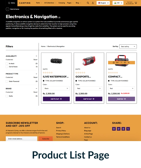 Camping Shopify Theme