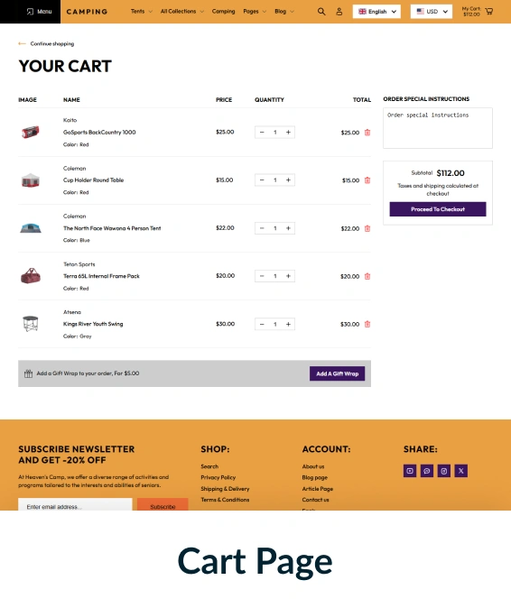 Camping Shopify Theme