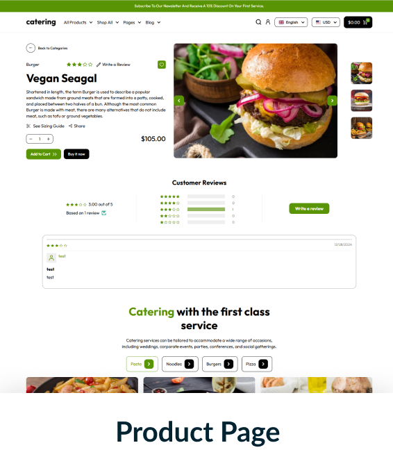 Catering Shopify Theme
