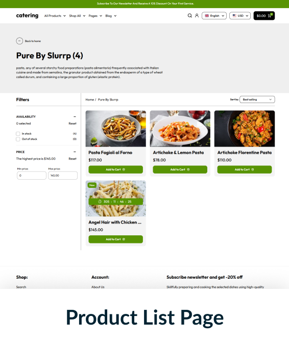 Catering Shopify Theme