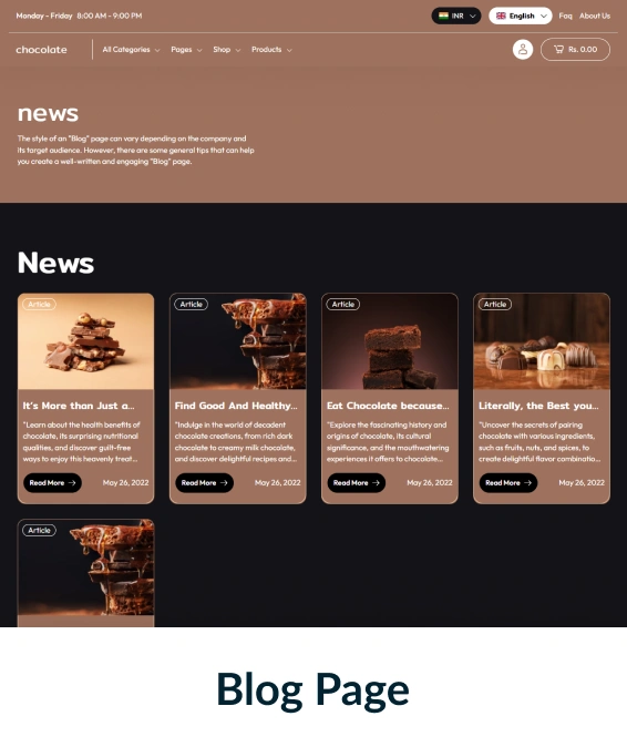 Chocolate Shopify Theme