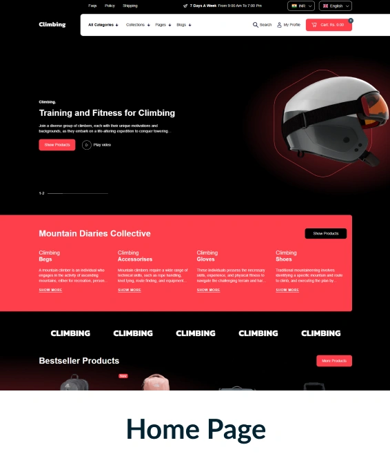Climbing Shopify Theme