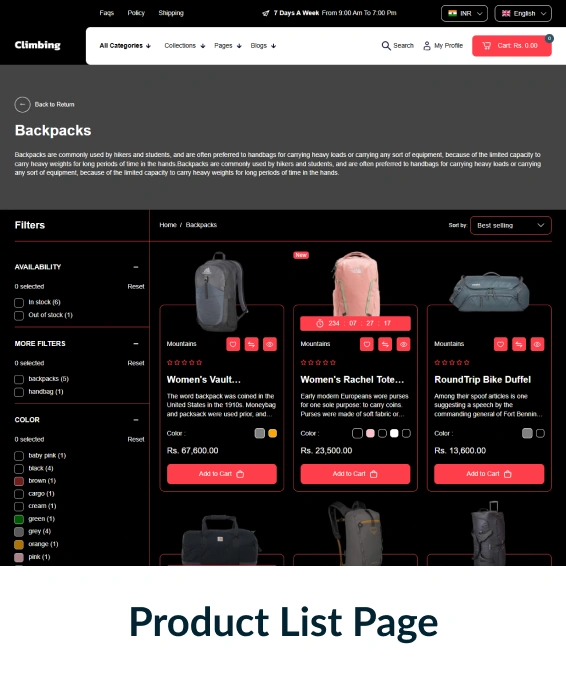 Climbing Shopify Theme