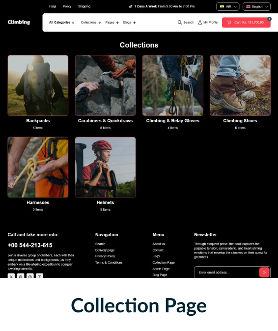 Climbing Shopify Theme
