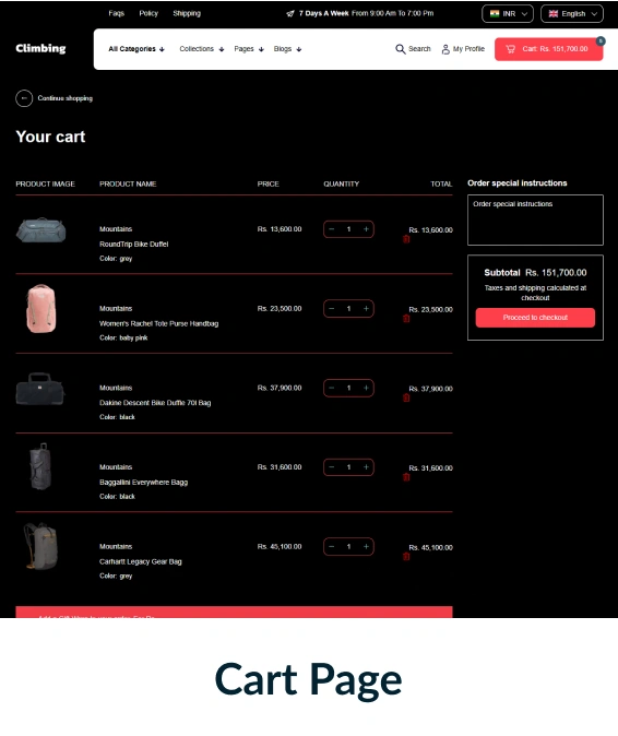 Climbing Shopify Theme