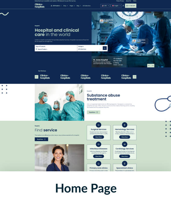 Clinics Hospitals Shopify Theme