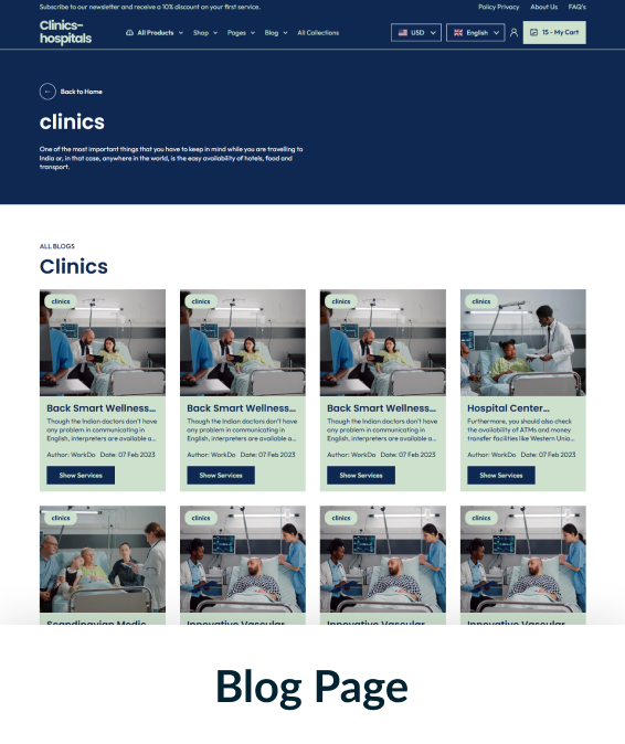 Clinics Hospitals Shopify Theme
