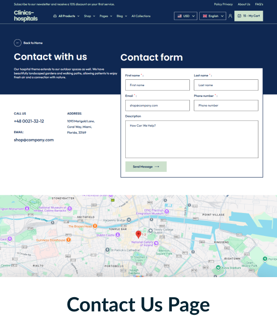 Clinics Hospitals Shopify Theme