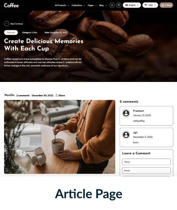 Coffee Shopify Theme