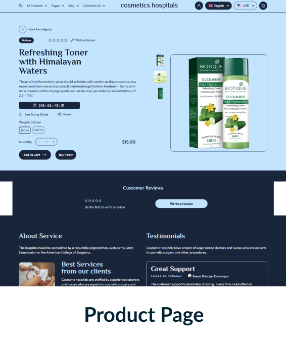 Cosmetics Hospitals Shopify Theme