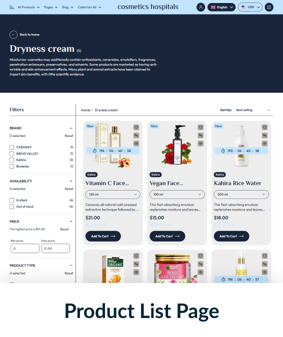 Cosmetics Hospitals Shopify Theme