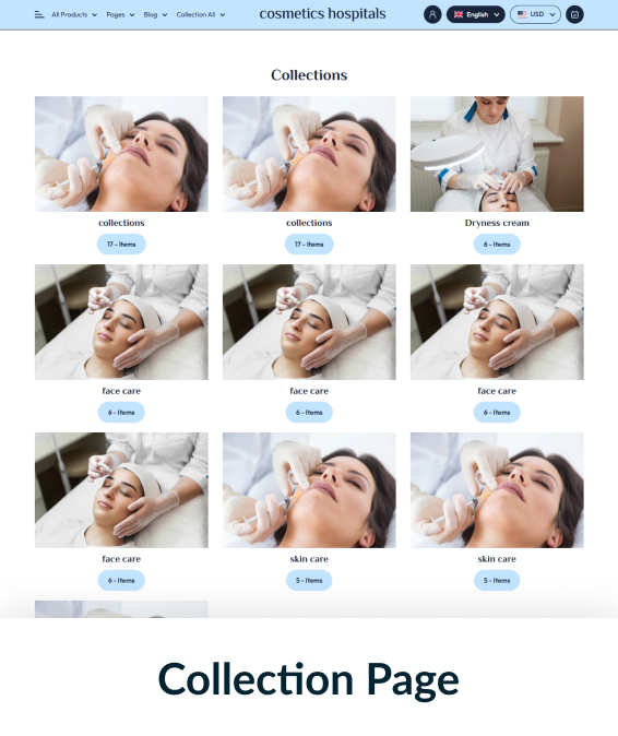 Cosmetics Hospitals Shopify Theme