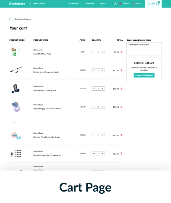 DentalCare Shopify Theme
