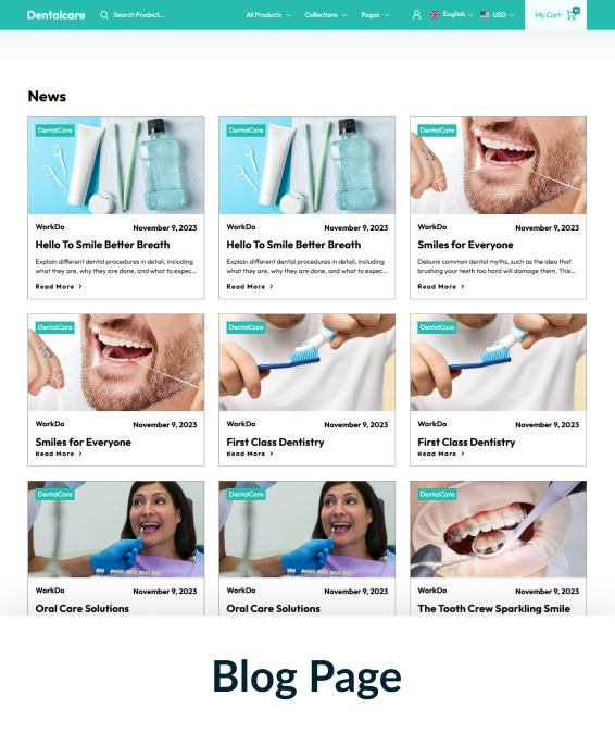 DentalCare Shopify Theme